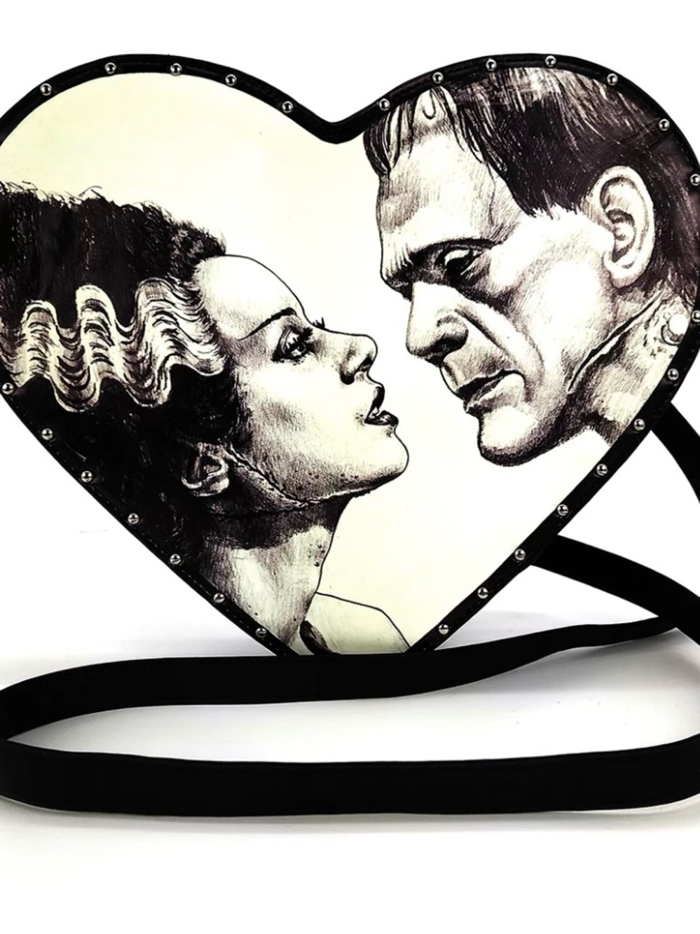 Glow In The Dark Heart Shape Frank W/ Bride Backpack - Picture 1 of 5